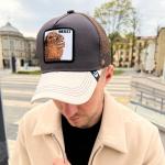 Бейсболка "Beast" коричнево-бежевая