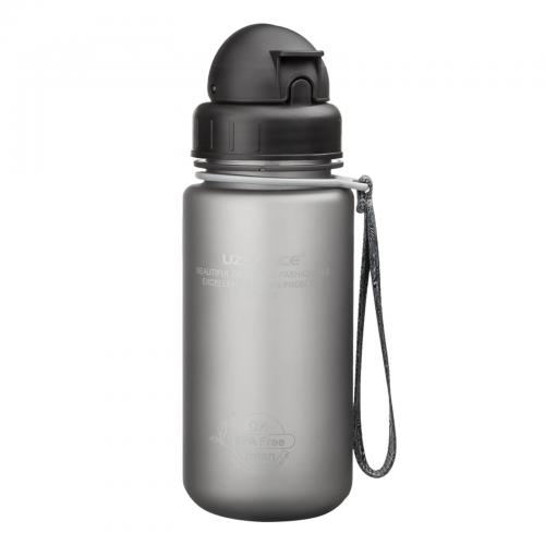 Бутылка Uzspace с трубочкой 400 мл серая