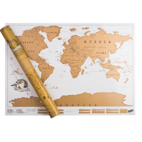 Скретч-карта мира 88х52 см