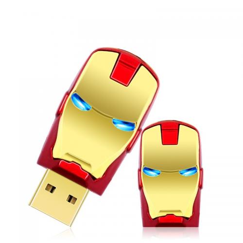 Флешка USB Microdrive "Железный человек" 16GB золотистая