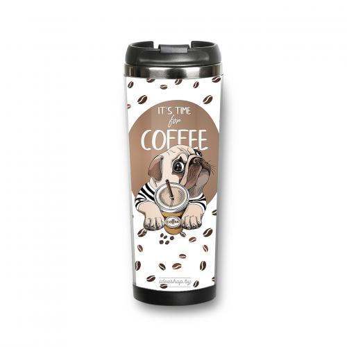 Термокружка "It's time for coffee" 380 мл
