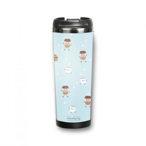 Термокружка "Кофе паттерн" 380 мл