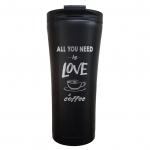 Термокружка с гравировкой Classic "All you need" 500 мл черная
