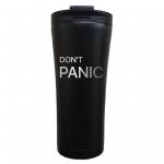 Термокружка с гравировкой Classic "Don't Panic" 500 мл черная