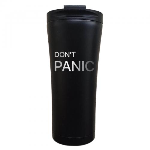Термокружка Classic "Don't Panic" 500 мл черная