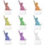 Светильник 3D "Кошка" цветной