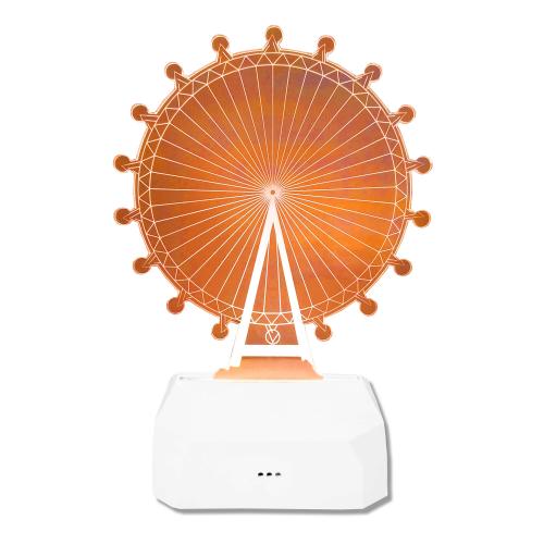 Светильник 3D "Колесо обозрения" цветной