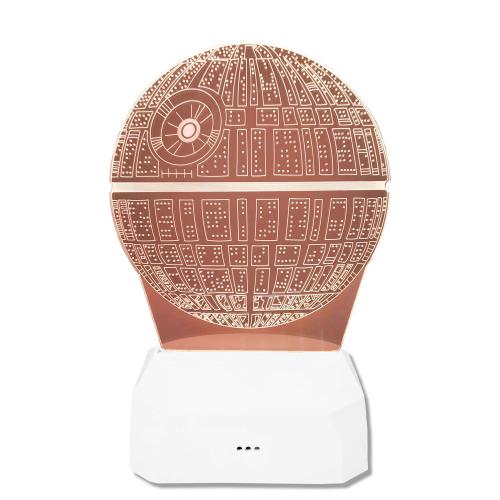 Светильник 3D "Звезда смерти" цветной