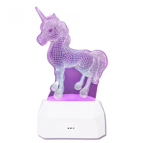 Светильник 3D "Unicorn" цветной