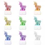 Светильник 3D "Unicorn" цветной
