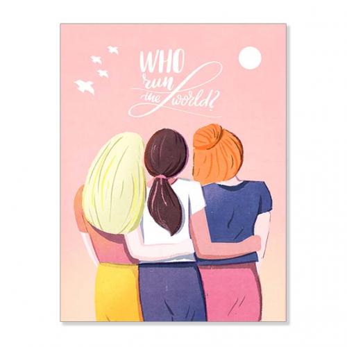 Открытка "Who run the world?"