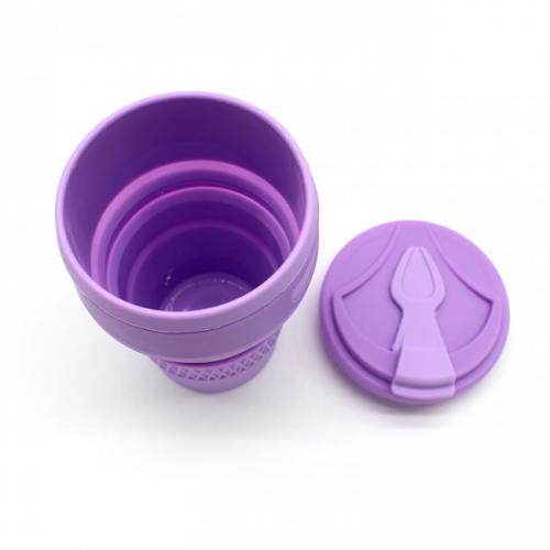 Стакан складной Travel Folding Cup 350 мл фиолетовый