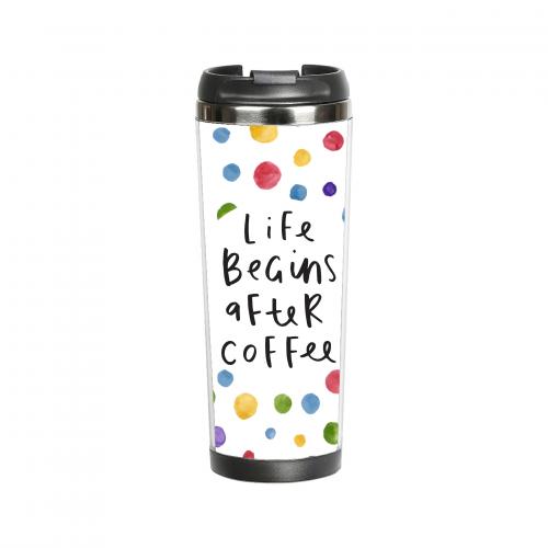 Термокружка "Life Begins After Coffee" 380 мл