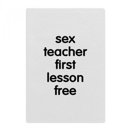 Обложка на паспорт и права "Sex teacher" белая