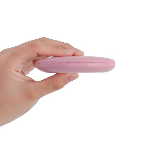 Зеркало карманное с подсветкой Compact розовое